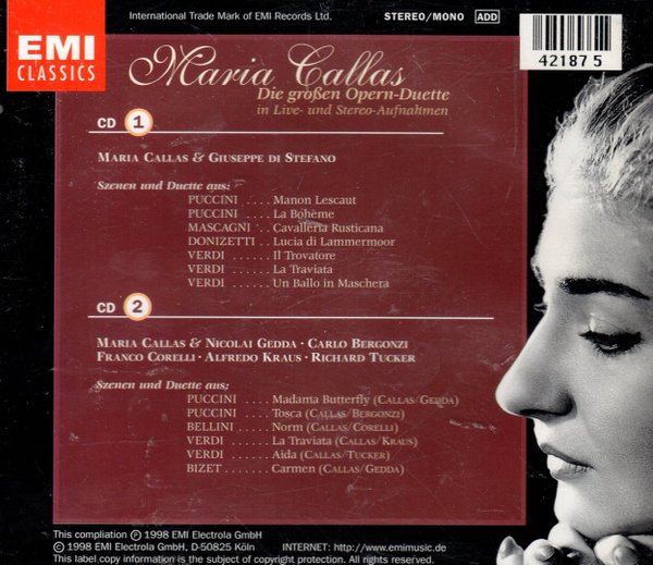 Maria Callas - Die großen Opernduette