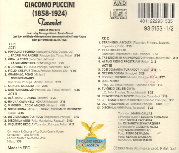 Giacomo Puccini - Turandot
