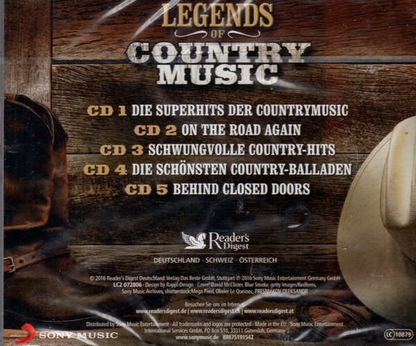 Legends of Country Music - Die Superstars und Ihre großen Hits (Readers Digest)
