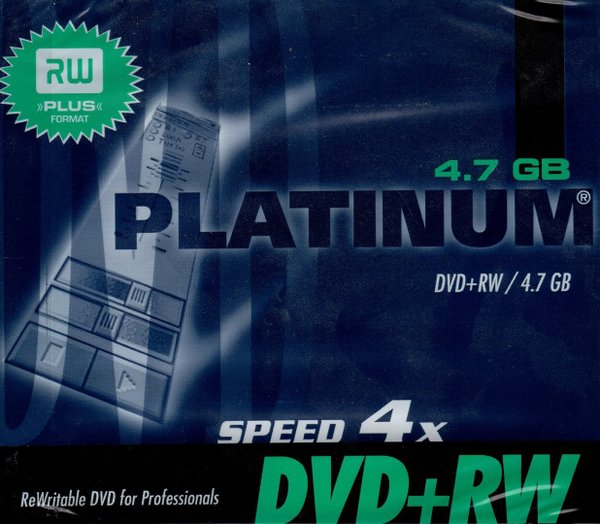 Bestmedia Platinum DVD+RW Rohlinge 4700MB (4,7 GB) Speed 4x RW Plus Format